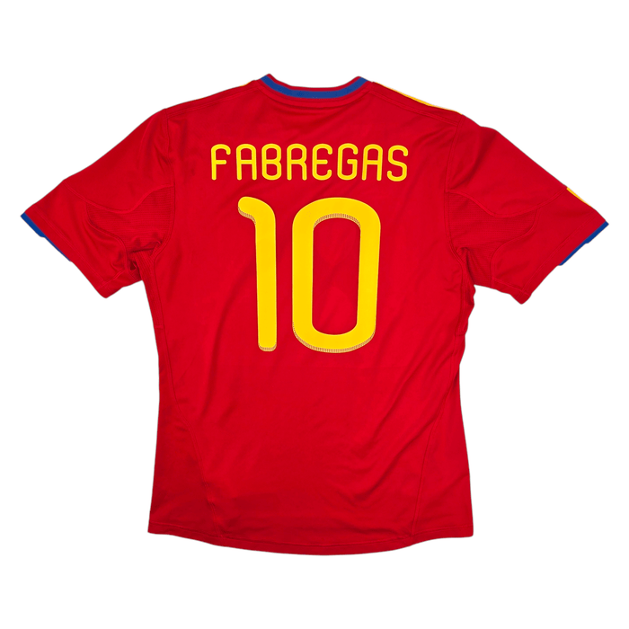 2010/11 Spain Home Football Shirt (L) Adidas #10 Fabregas - Football Finery - FF204586