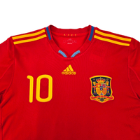 2010/11 Spain Home Football Shirt (L) Adidas #10 Fabregas - Football Finery - FF204586