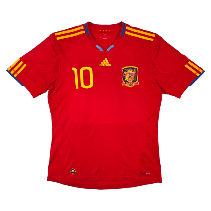 2010/11 Spain Home Football Shirt (L) Adidas #10 Fabregas - Football Finery - FF204586