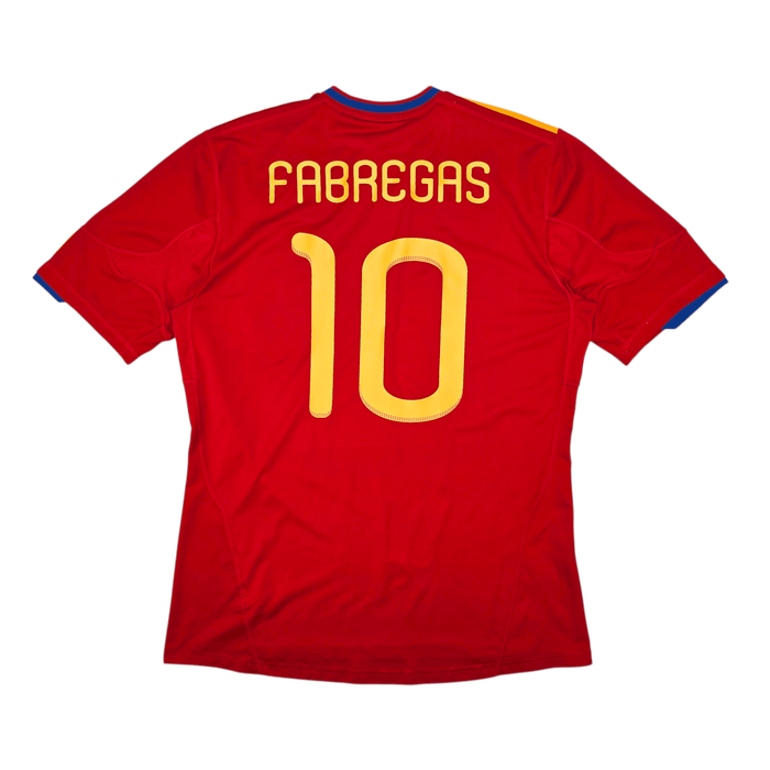 2010/11 Spain Home Football Shirt (L) Adidas 10 Fabregas - Football Finery - FF302383