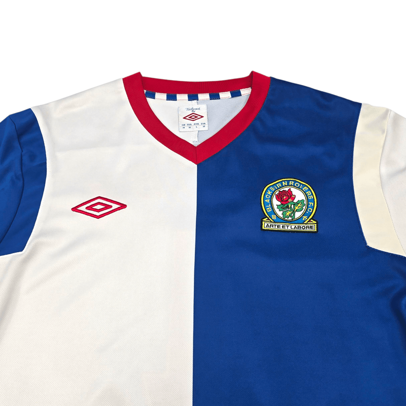 2010/12 Blackburn Rovers Home Football Shirt (M) Umbro 4 Samba - Football Finery - FF301674