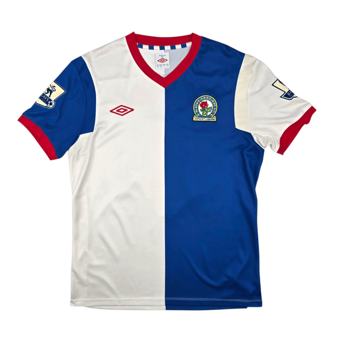 2010/12 Blackburn Rovers Home Football Shirt (M) Umbro 4 Samba - Football Finery - FF301674