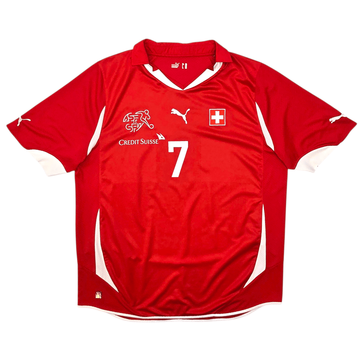 2010/12 Switzerland Home Football Shirt (2XL) Puma 7 Barnetta (Signed) - Football Finery - FF304238