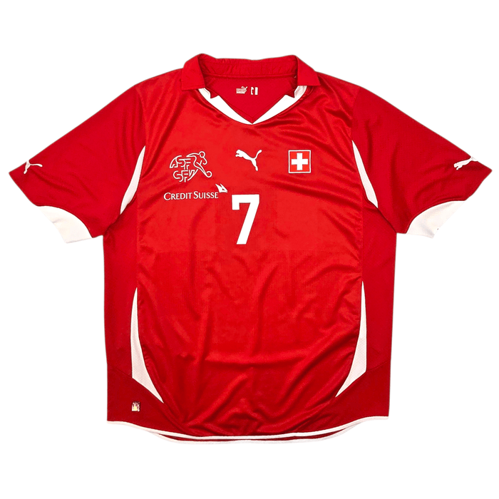 2010/12 Switzerland Home Football Shirt (2XL) Puma 7 Barnetta (Signed) - Football Finery - FF304238