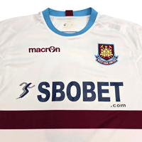 2010/12 West Ham United Away Football Shirt (XL) Macron 8 Parker - Football Finery - FF303006