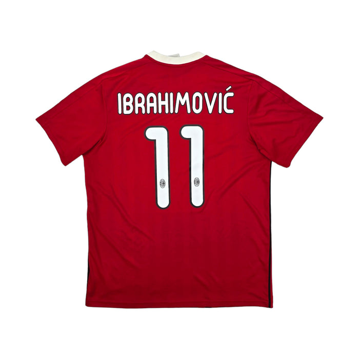 2011/12 AC Milan Home Football Shirt (L) Adidas #11 Ibrahimovic - Football Finery - FF203890