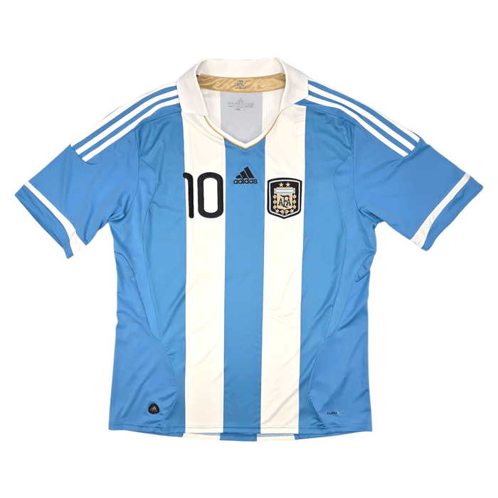 2011/12 Argentina Home Football Shirt (2XL) Adidas #10 Messi - Football Finery - FF300013