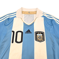 2011/12 Argentina Home Football Shirt (M) Adidas 10 Messi - Football Finery - FF302492