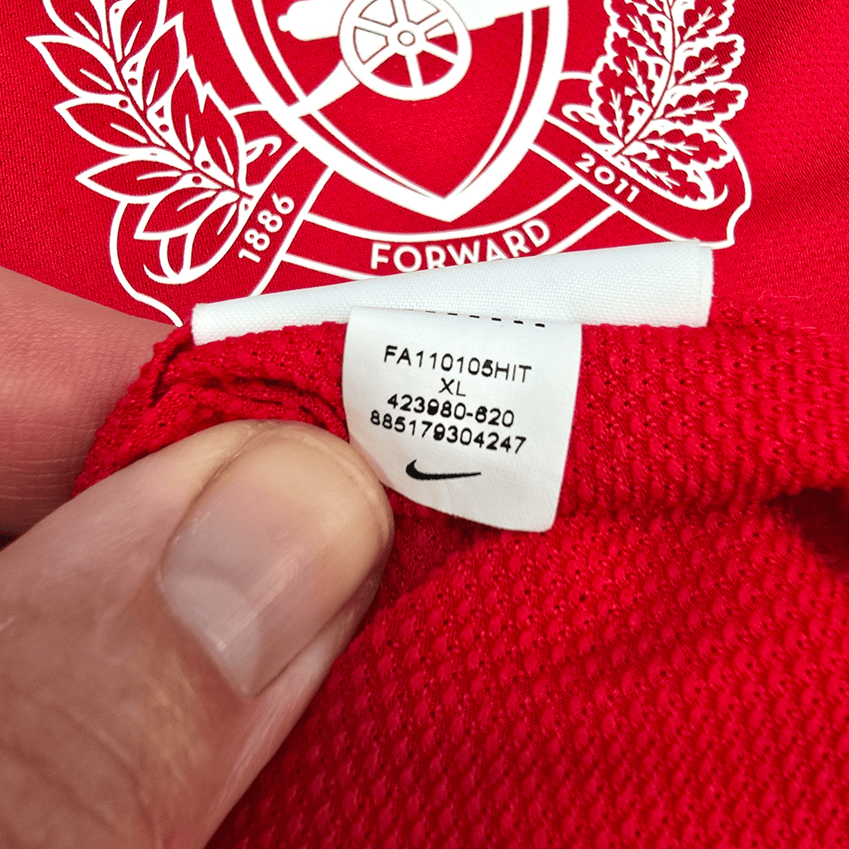 2011/12 Arsenal Home Football Shirt (L) Nike 8 Arteta - Football Finery - FF301235