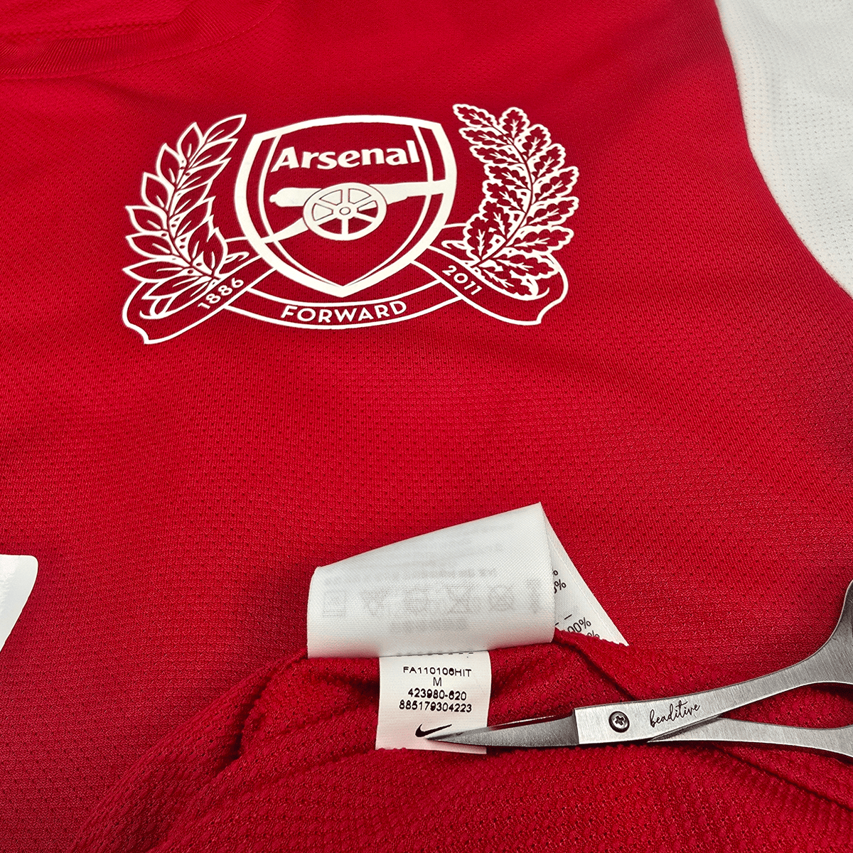 2011/12 Arsenal Home Football Shirt (M) Nike 19 Wilshere - Football Finery - FF303291
