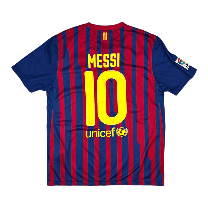 2011/12 Barcelona Home Football Shirt (L) Nike 10 Messi - Football Finery - FF301906