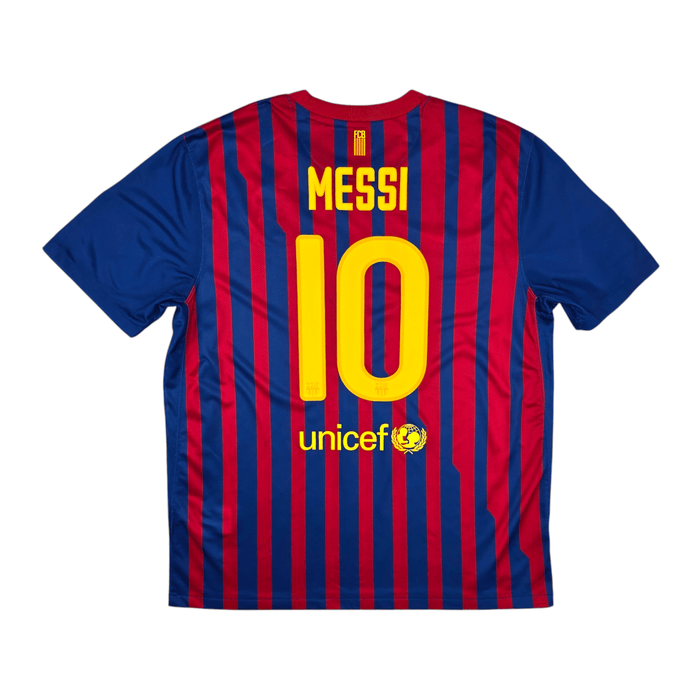 2011/12 Barcelona Home Football Shirt (XL) Nike #10 Messi - Football Finery - FF204514