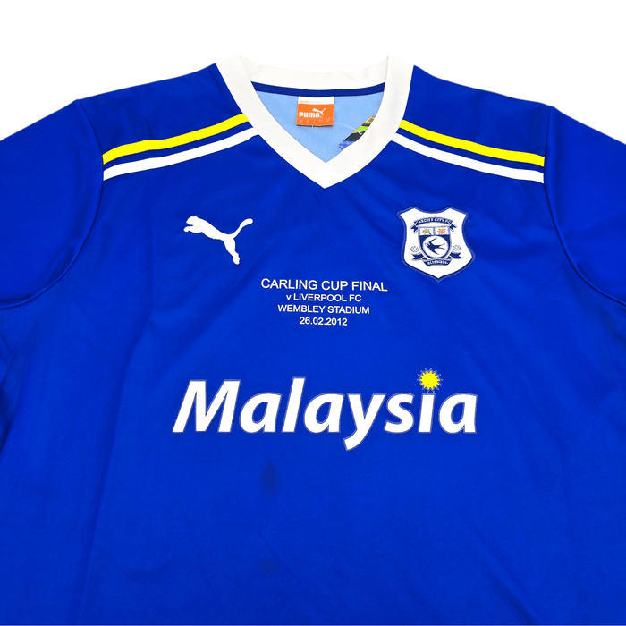2011/12 Cardiff City Home Football Shirt (L) Puma (Carling Cup Final) - Football Finery - FF303390