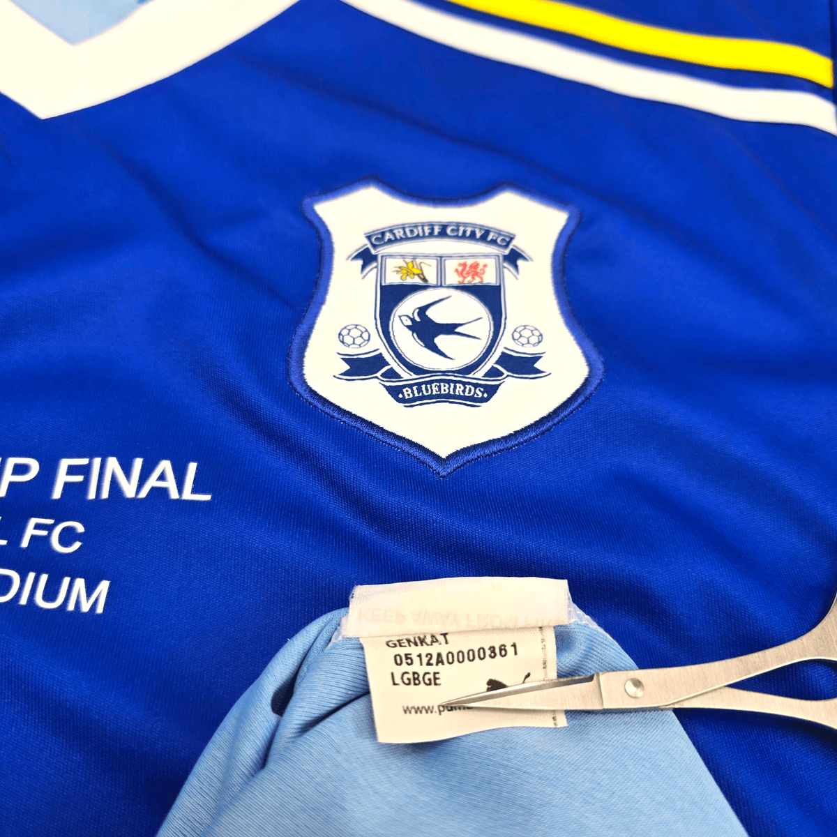 2011/12 Cardiff City Home Football Shirt (L) Puma (Carling Cup Final) - Football Finery - FF303390