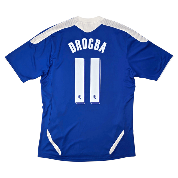 2011/12 Chelsea Home Football Shirt (M) Adidas 11 Drogba - Football Finery - FF302894