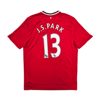2011/12 Manchester United Home Football Shirt (2XL) Nike 13 J.S.Park - Football Finery - FF303430