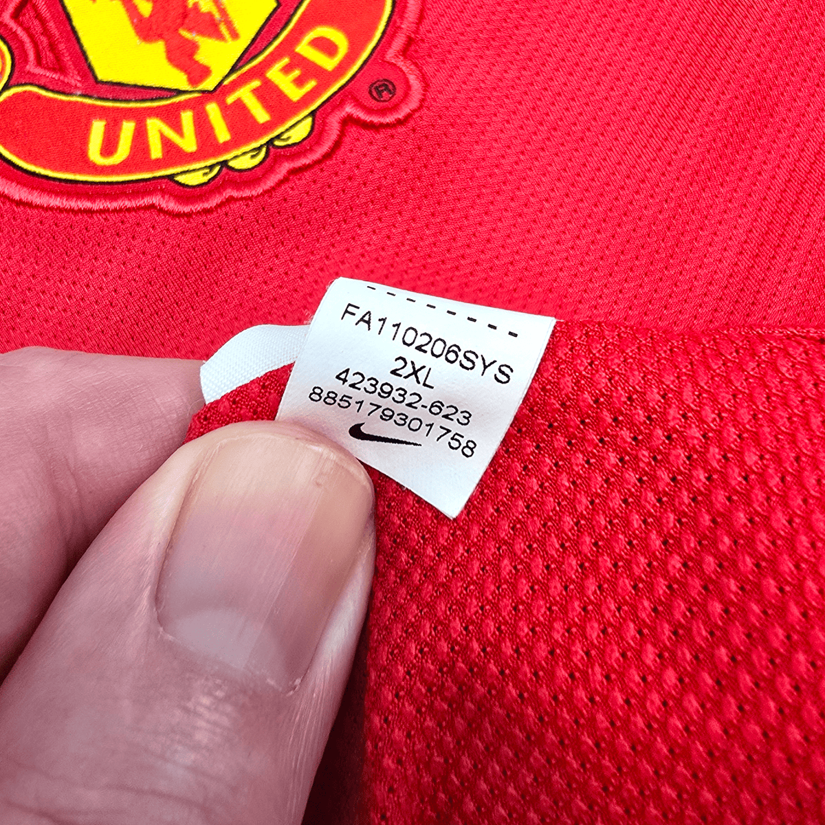 2011/12 Manchester United Home Football Shirt (2XL) Nike 13 J.S.Park - Football Finery - FF303430