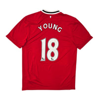 2011/12 Manchester United Home Football Shirt (L) Nike 18 Young - Football Finery - FF304682