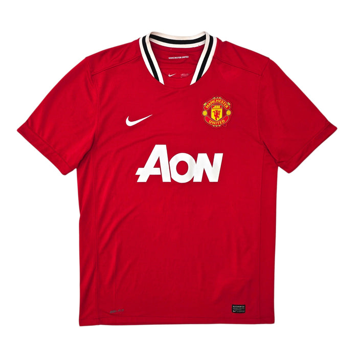 2011/12 Manchester United Home Football Shirt (L) Nike 18 Young - Football Finery - FF304682