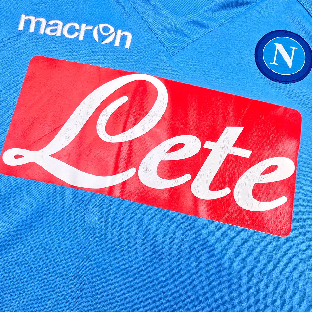 2011/12 Napoli Home Football Shirt (S) Macron 7 Cavani - Football Finery - FF303763