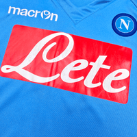 2011/12 Napoli Home Football Shirt (S) Macron 7 Cavani - Football Finery - FF303763