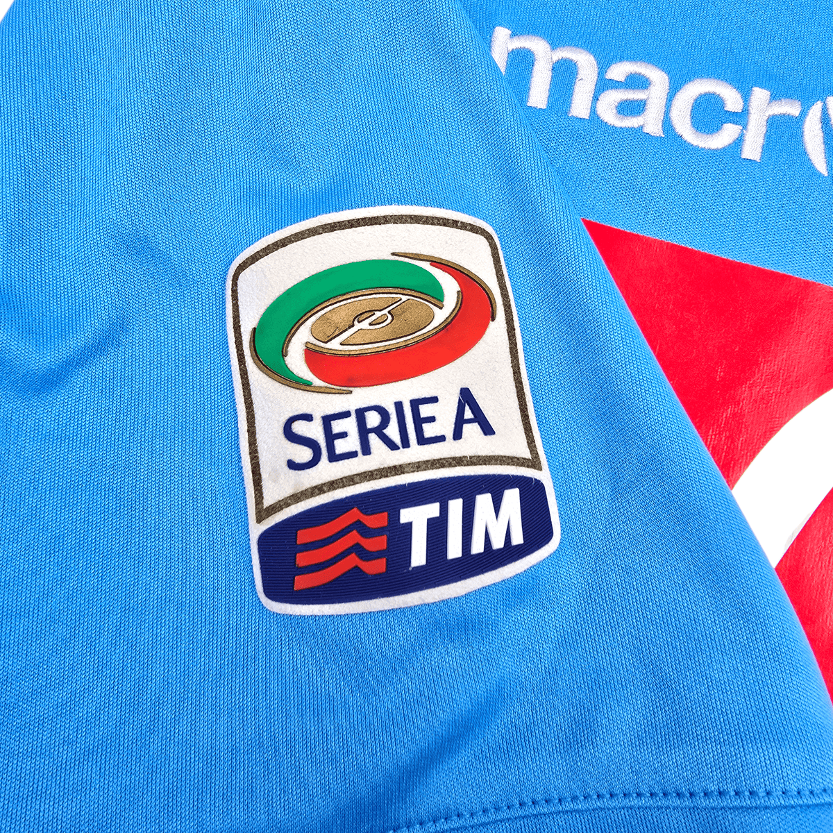 2011/12 Napoli Home Football Shirt (S) Macron 7 Cavani - Football Finery - FF303763