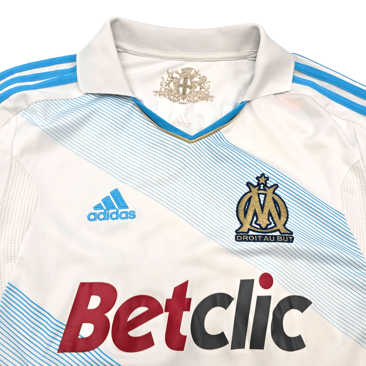 2011/12 Olympique Marseille Home Football Shirt (L) Adidas 10 Gignac - Football Finery - FF303067