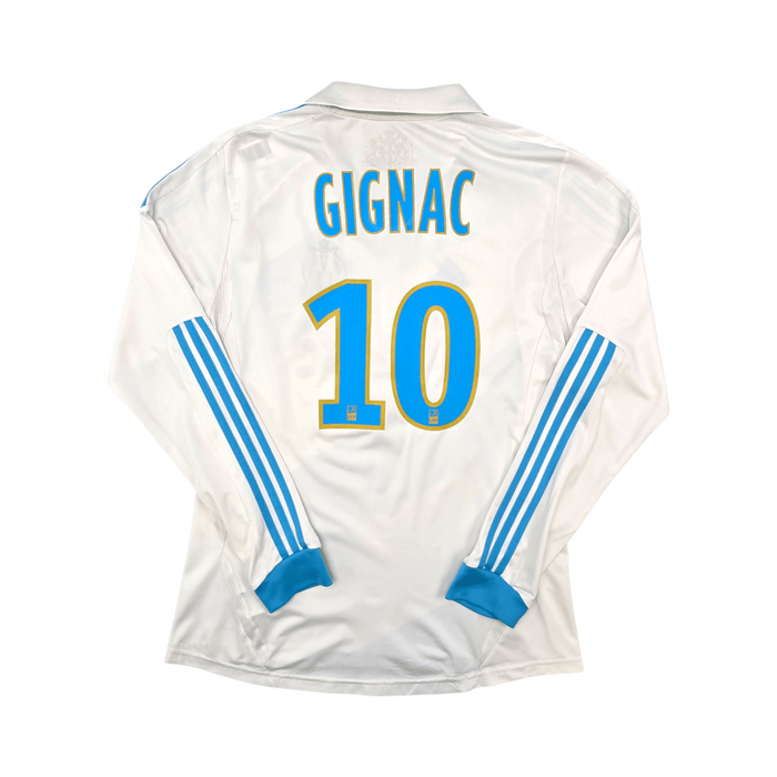 2011/12 Olympique Marseille Home Football Shirt (L) Adidas 10 Gignac - Football Finery - FF303067