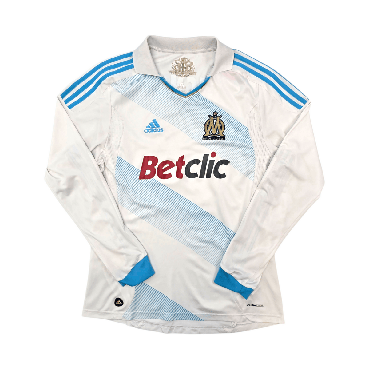 2011/12 Olympique Marseille Home Football Shirt (L) Adidas 10 Gignac - Football Finery - FF303067