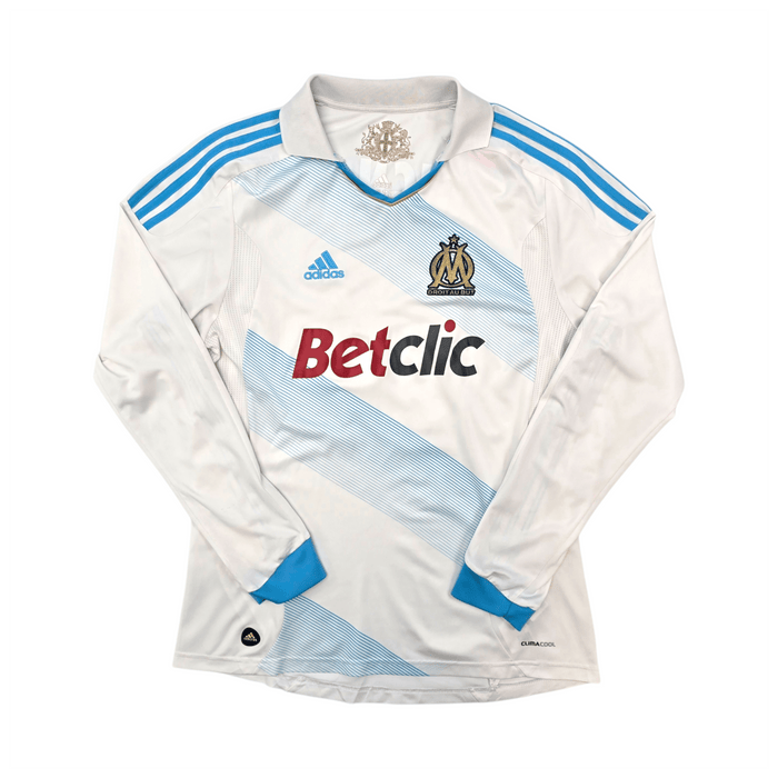 2011/12 Olympique Marseille Home Football Shirt (L) Adidas 10 Gignac - Football Finery - FF303067