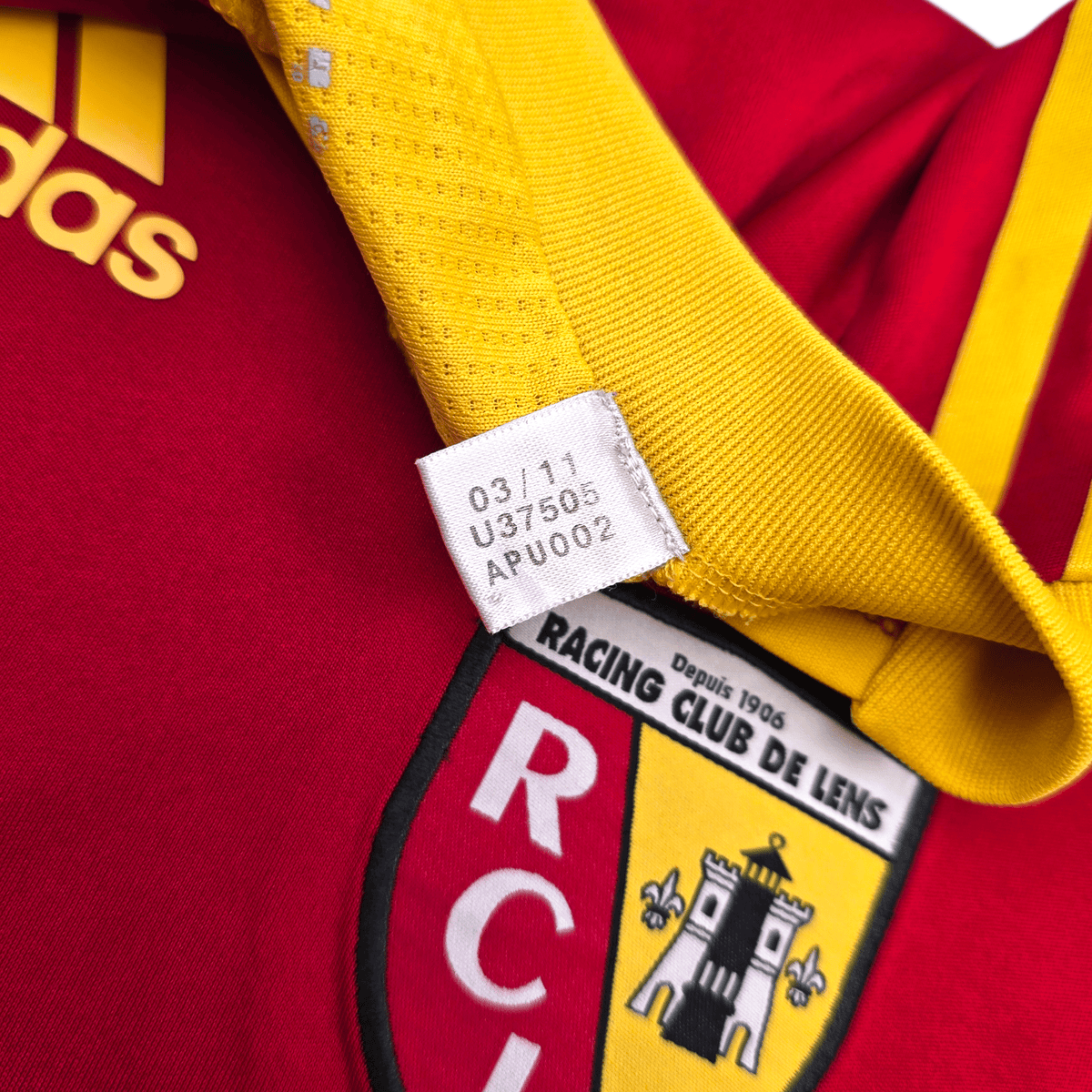 2011/12 RC Lens Home Football Shirt (L) Adidas (Player Issue) - Football Finery - FF304062