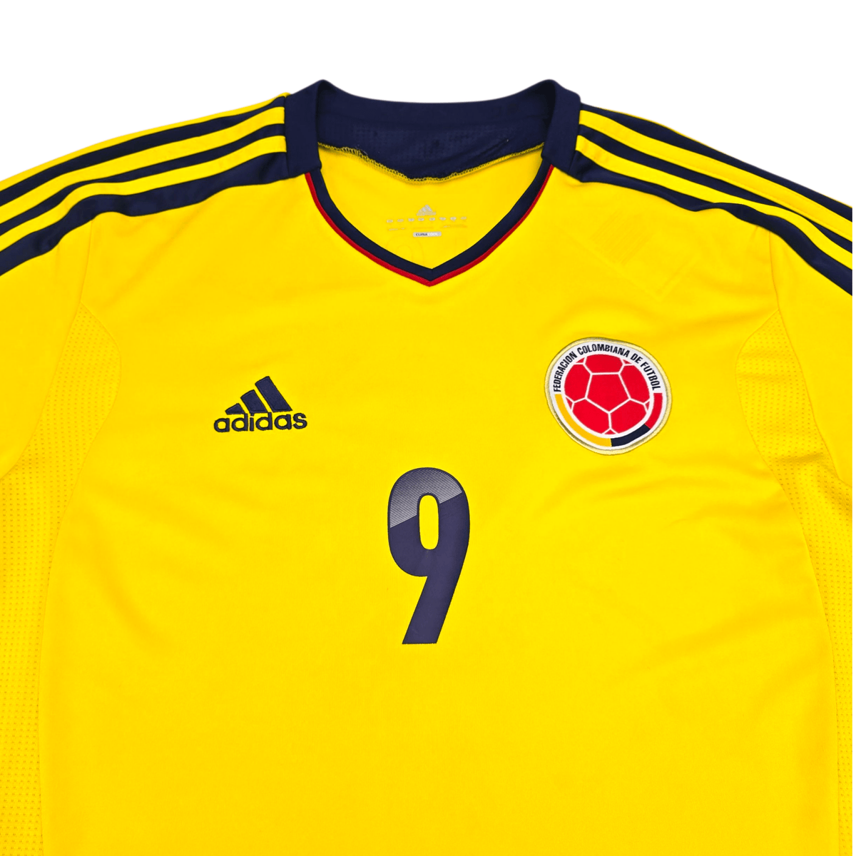 2011/13 Colombia Home Football Shirt (L) Adidas 9 Falcao - Football Finery - FF302862