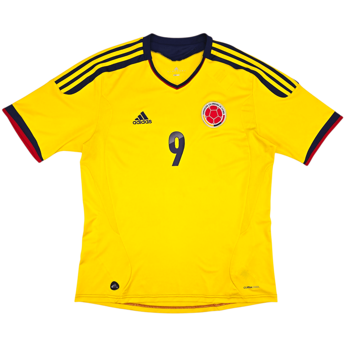 2011/13 Colombia Home Football Shirt (L) Adidas 9 Falcao - Football Finery - FF302862