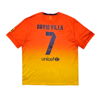 2012/13 Barcelona Away Football Shirt (XL) Nike 7 David Villa - Football Finery - FF302960