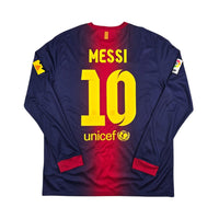 2012/13 Barcelona Home Football Shirt (L) Nike 10 Messi - Football Finery - FF305720