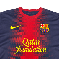 2012/13 Barcelona Home Football Shirt (M) Nike 10 Messi - Football Finery - FF302352