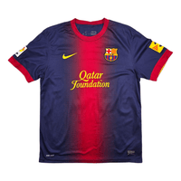 2012/13 Barcelona Home Football Shirt (M) Nike 10 Messi - Football Finery - FF303482