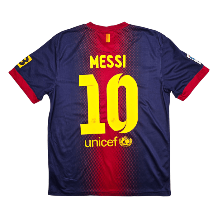 2012/13 Barcelona Home Football Shirt (M) Nike 10 Messi - Football Finery - FF303482