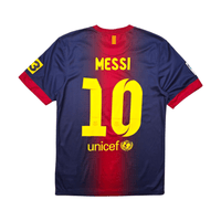 2012/13 Barcelona Home Football Shirt (S) Nike 10 Messi - Football Finery - FF301913