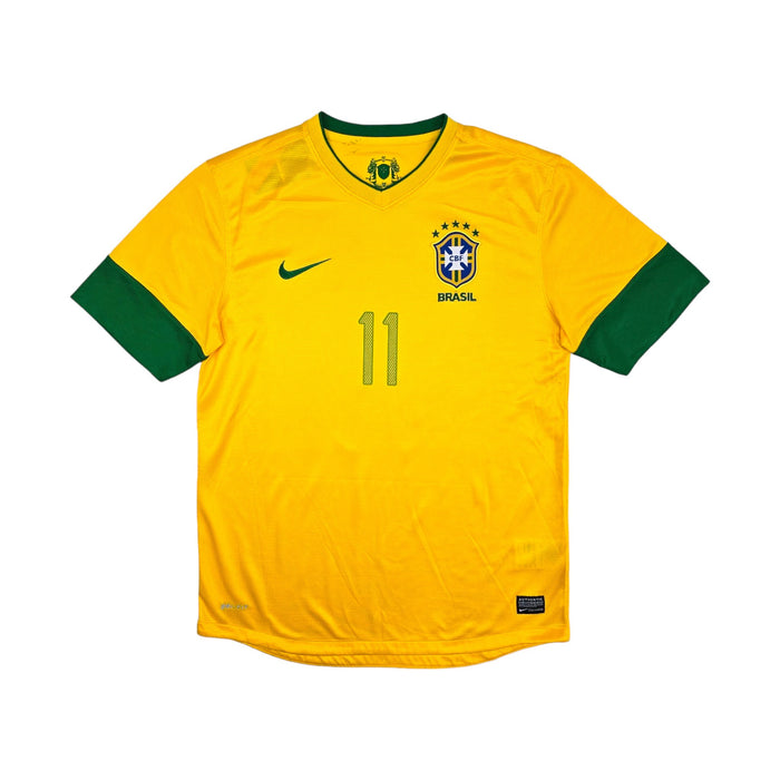 2012/13 Brazil Home Football Shirt (M) Nike #11 Neymar - Football Finery - FF203505