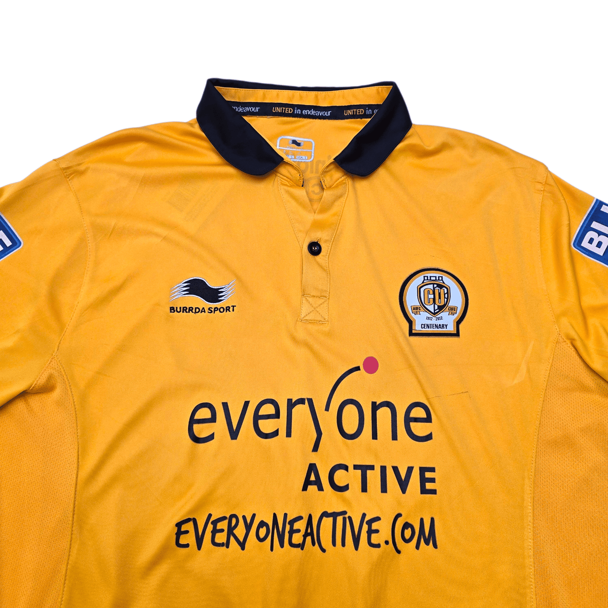 2012/13 Cambridge United Home Football Shirt (L) Burrda 16 Jarvis (Matchworn/Signed) - Football Finery - FF303474