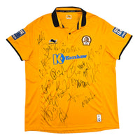 2012/13 Cambridge United Home Football Shirt (XL) Burrda Sport #25 Hudson (Matchworn) Squad Signed - Football Finery - FF307799