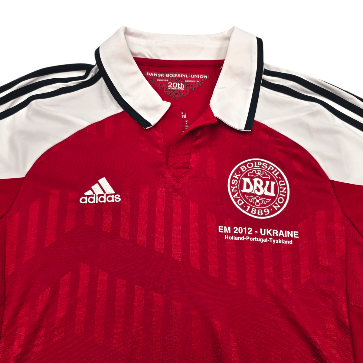 2012/13 Denmark Home Football Shirt (L) Adidas (Euro 2012) - Football Finery - FF304377