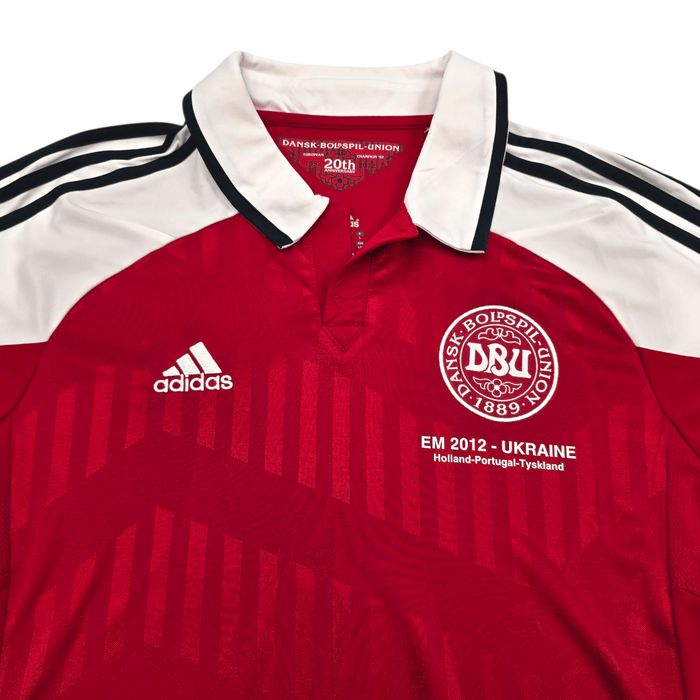 2012/13 Denmark Home Football Shirt (L) Adidas (Euro 2012) - Football Finery - FF304377