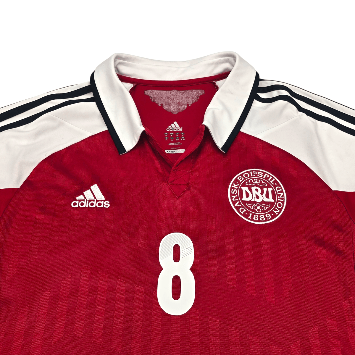 2012/13 Denmark Home Football Shirt (XL) Adidas 8 Eriksen - Football Finery - FF301405