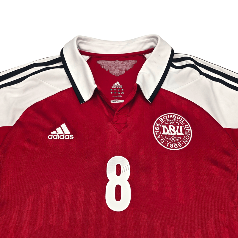 2012/13 Denmark Home Football Shirt (XL) Adidas 8 Eriksen - Football Finery - FF301405