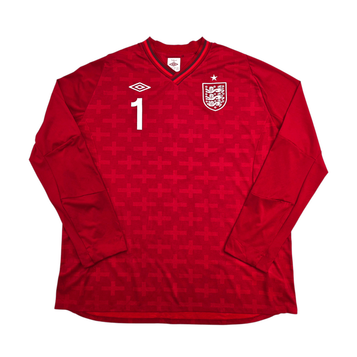 2012/13 England Goal Keeper Football Shirt (3XL) Umbro 1 Hart - Football Finery - FF302495