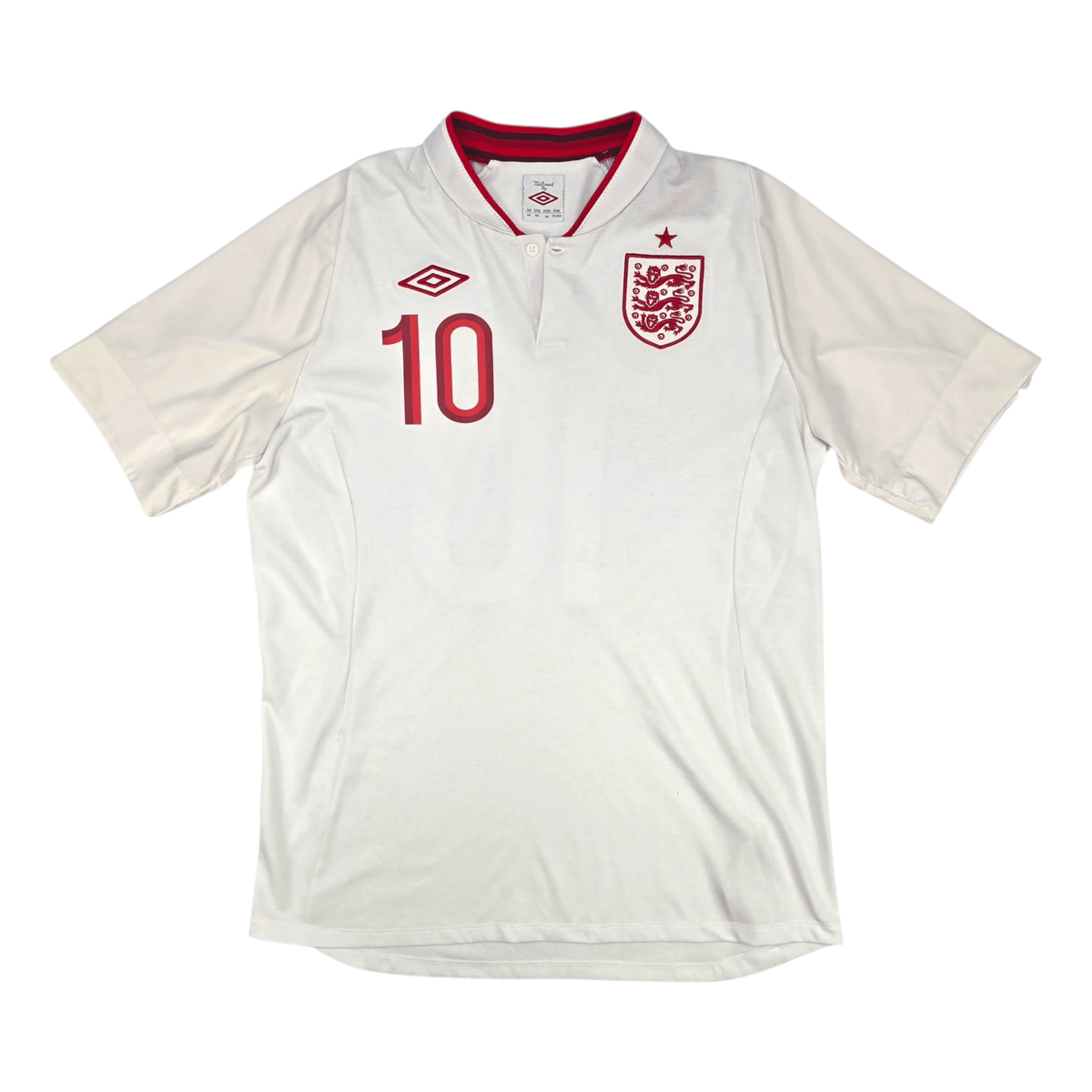 2012/13 England Home Football Shirt (XL) Umbro 10 Rooney - Football Finery - FF300925