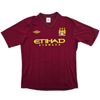 2012/13 Manchester City Away Football Shirt (M) Umbro 4 Kompany - Football Finery - FF304679