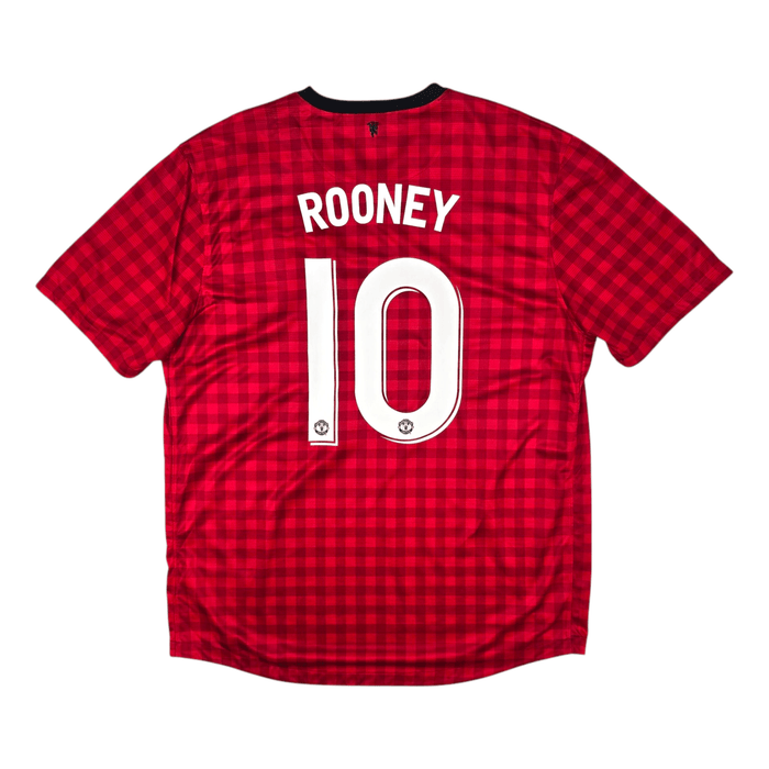 2012/13 Manchester United Home Football Shirt (XL) Nike 10 Rooney - Football Finery - FF301089